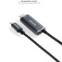 Nanocable Conversor USB-C a HDMI 2.1 8K con Carga USB-C PD 100W, 1.8m, Negro